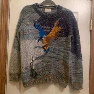 Stefanel long sleeve crewneck cozy knit sweater